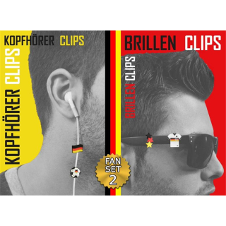 Deutschland Fan Clip Set 2 [Kopfhörer + Brille]