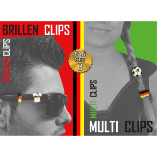 Deutschland Fan Clip Set 3 [Brille + Multi]
